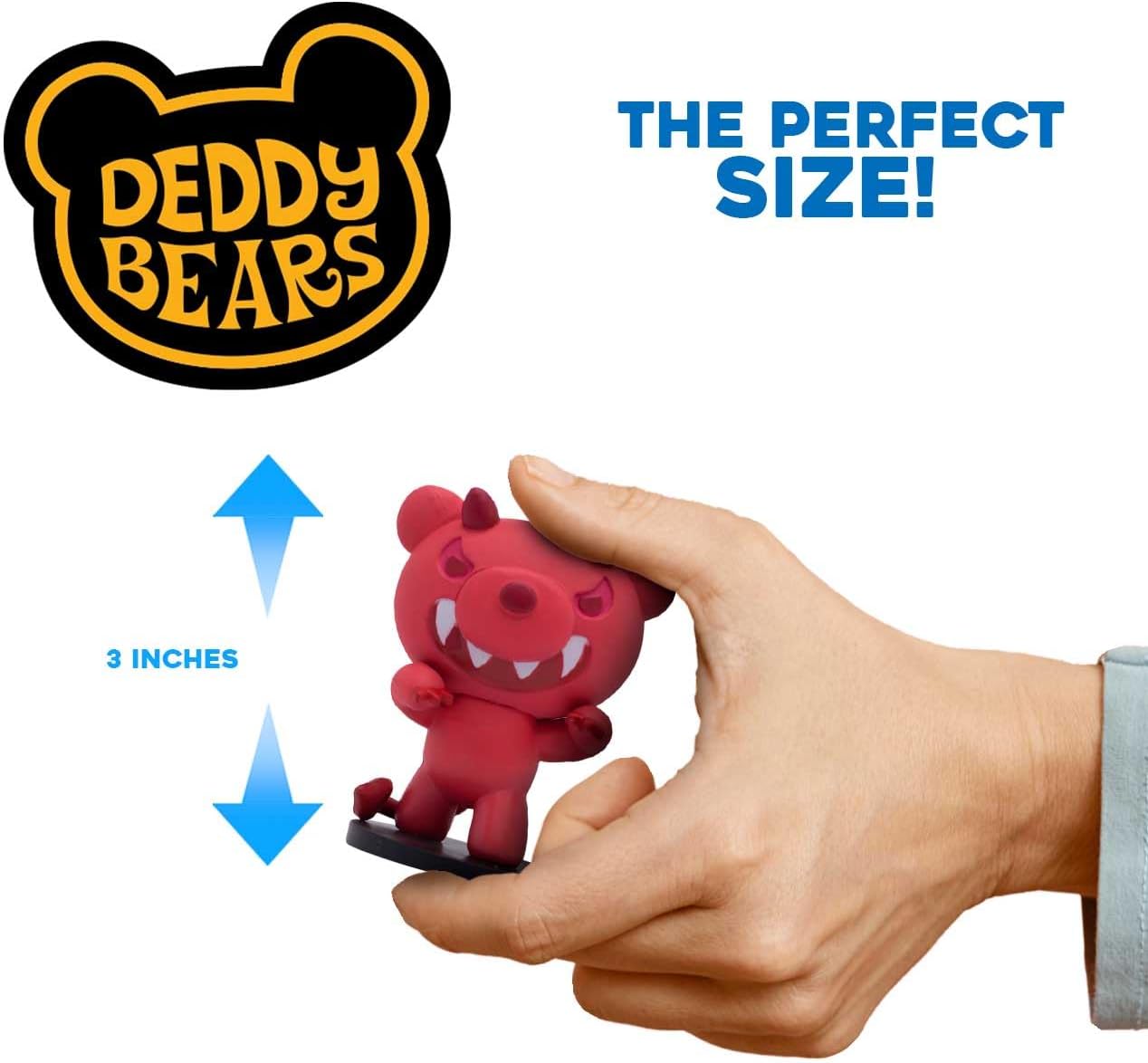 Just Toys LLC Deddy Bears Mini Figures – Series 1 Collectible Horror-Themed Blind Figures – Glow-in-The-Dark Howler & Rare Bears