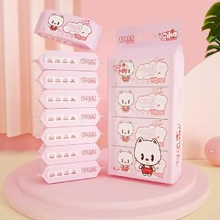 VARENYYA Mini Baby Wipes Disposable Portable Pocket Water Wipes Baby Skin Care Wet Tissue Travel Total 8 Pouch (Set Of 1) Price In India