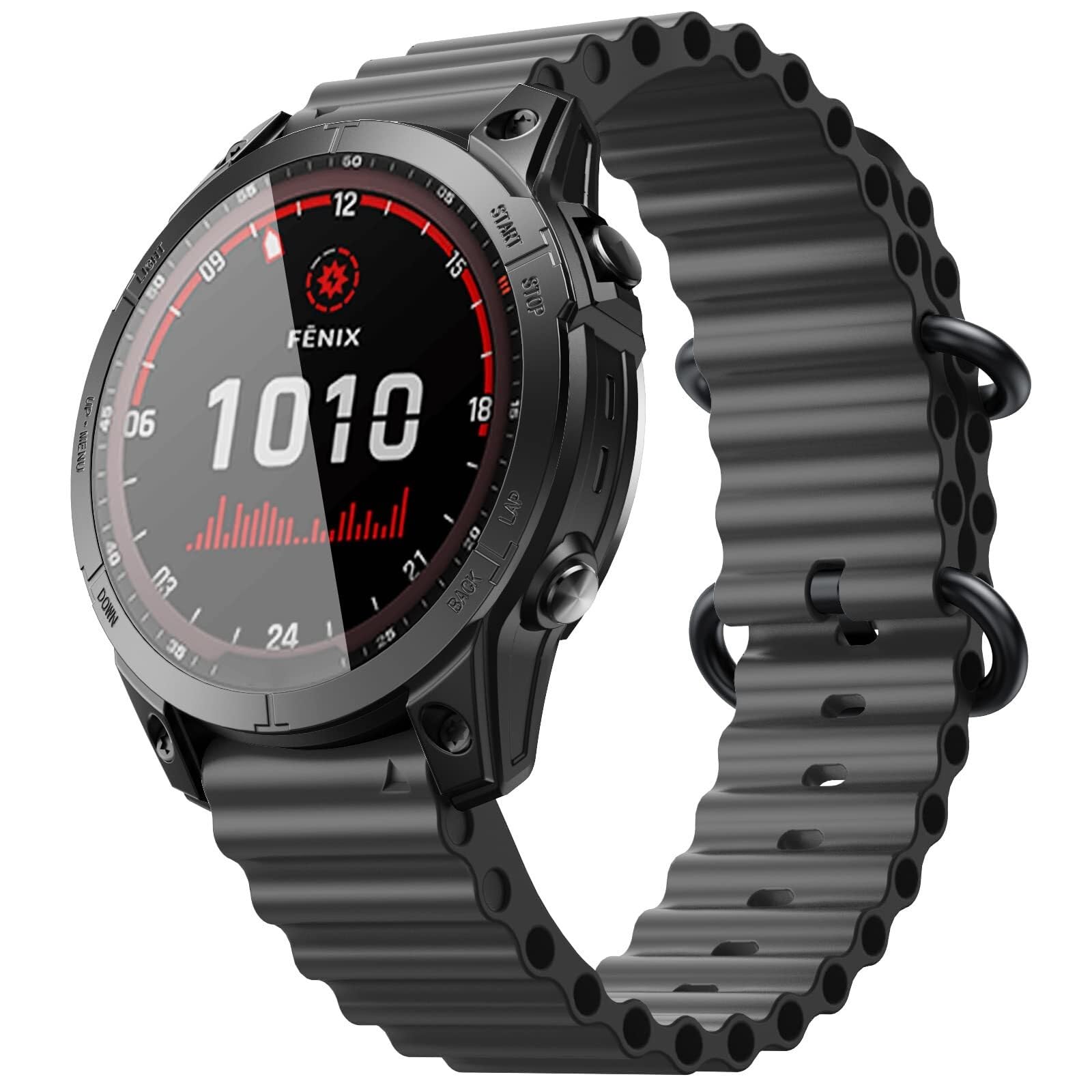 Bracelet Garmin Fenix 5 résistant à la sueur style Ocean 22mm anti-irritation - 8