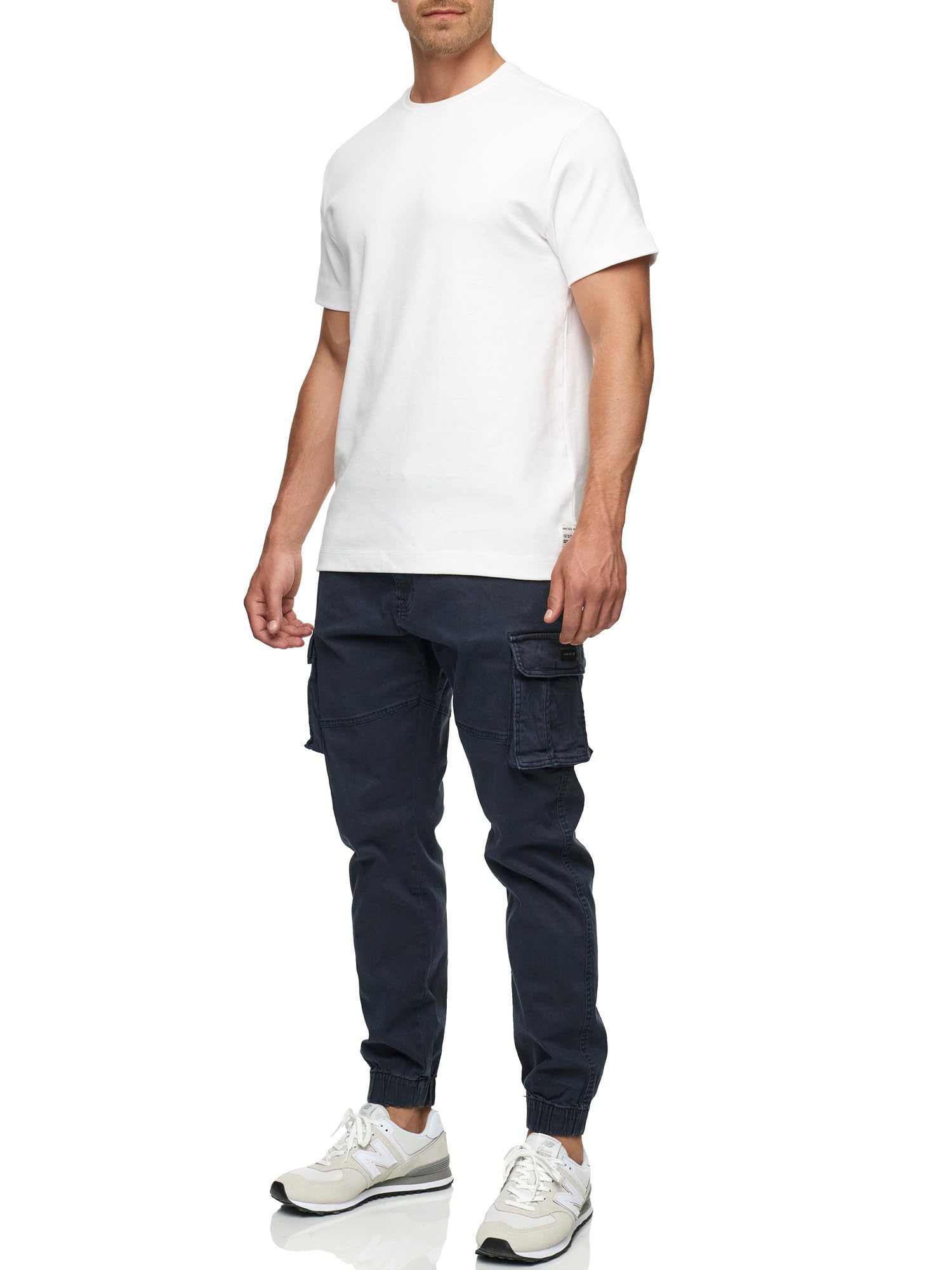 Indicode Uomini Kerr Cargo Pants | Pantaloni Cargo in 98% Cotone Inclusa Cintura