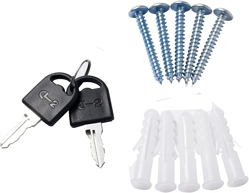 AdirMed Medicine Lock Box for Medication & First Aid Cabinet with 3 Shelves/Installation Hardware, Wall Mounted Locking Medicine, Prescription, Pill Safe for Home, School, Office (Steel - White)