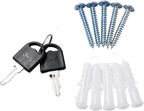 Miniatura 5 de AdirMed Caja de bloqueo para medicamentos y botiquín de primeros auxilios con 3 estantes/accesorios de instalación, medicina de bloqueo montada en