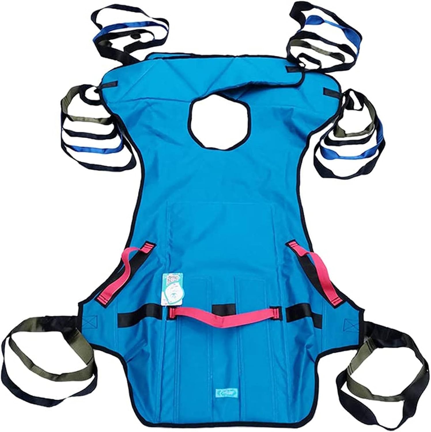 Patient Lift Sling, Toileting Sling, Leg Lifter Reusable Full Body Sling Divided Leg Sling with Head Support, Patient Elderly Sitting Transfer Belt