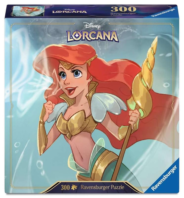 Rompecabezas Ravensburger de 300 piezas Disney Lorcana TCG Ariel Sonic Warrior