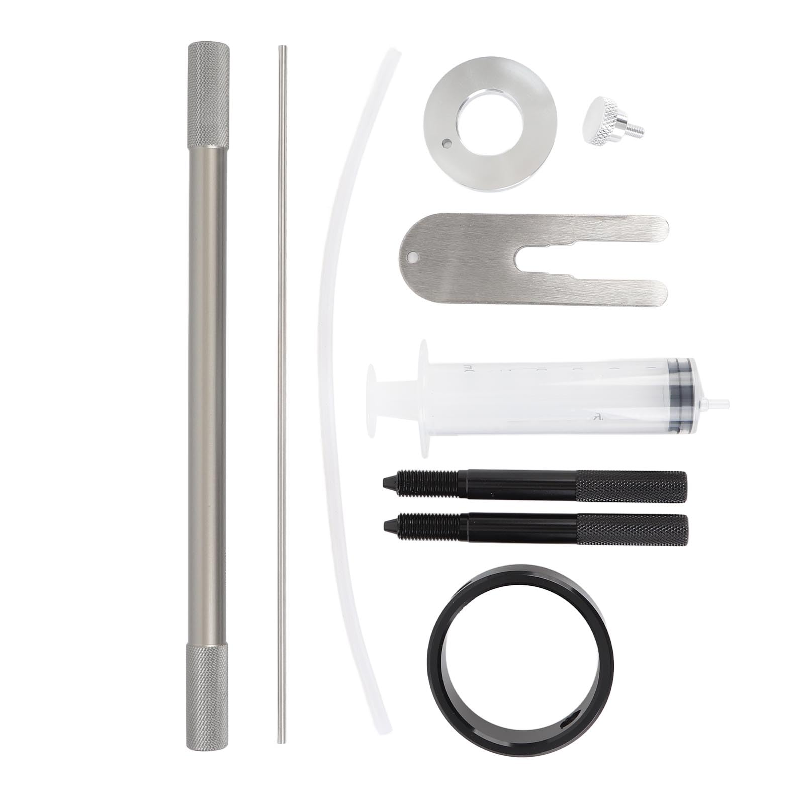 Kit di Strumenti di Servizio Forcella motociclistica, Strumento di Manutenzione Forcella 3pcs Set di forcine Olio Strumento, compressore a Molla e Strumento di spurgo
