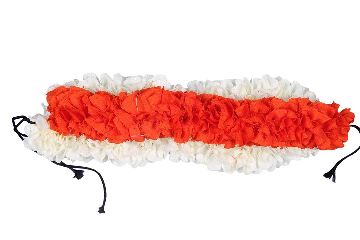 Bharatanatyam World Satin Vani White &Orange Fabric Flower for Bharatanatyam Kuchipudi for Women/Girls (B083RD8SY2) Amazon Price History, Amazon Price Tracker