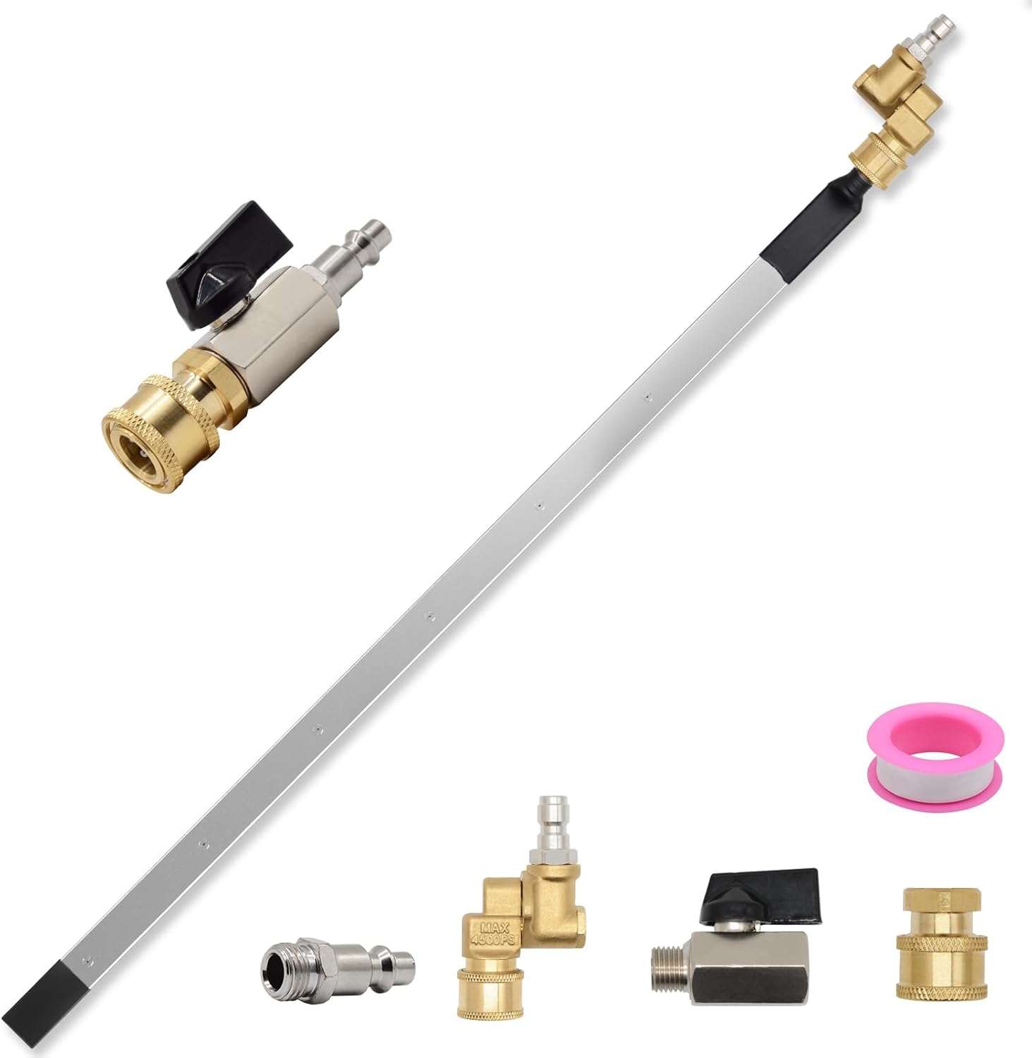 Upgraded 40'' Radiator Cleaning Wand, High Pressure Radiator Flush and Cleaner Tool,Portable Washer Wand for Car Radiator with 2 Quick Coupler Fit for Cars Truck, RV