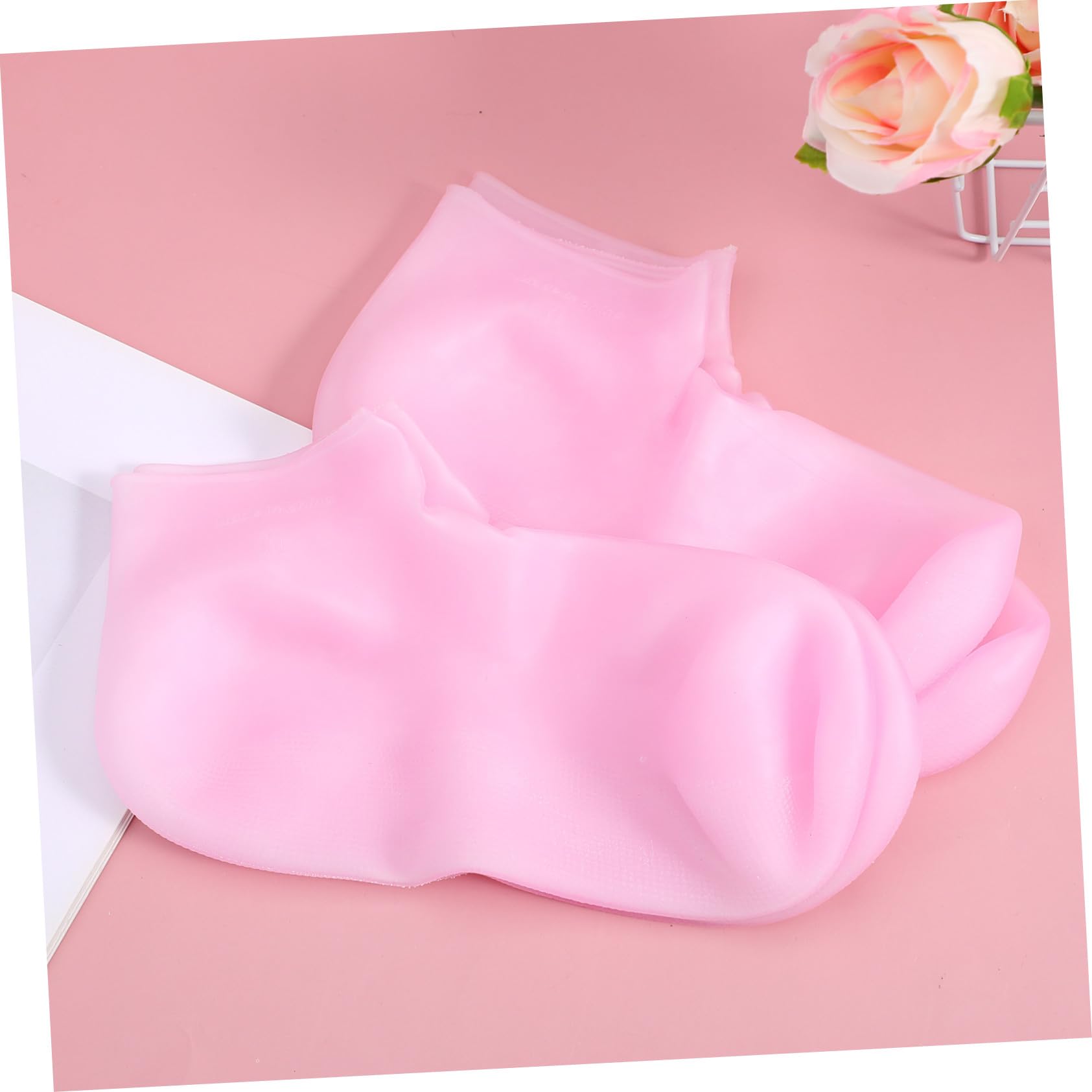 2 Calcetines de Silicona Hidratantes para Pies Secos y Agrietados Xl Reutilizables y Antideslizantes Cuidado para Spa y Salón