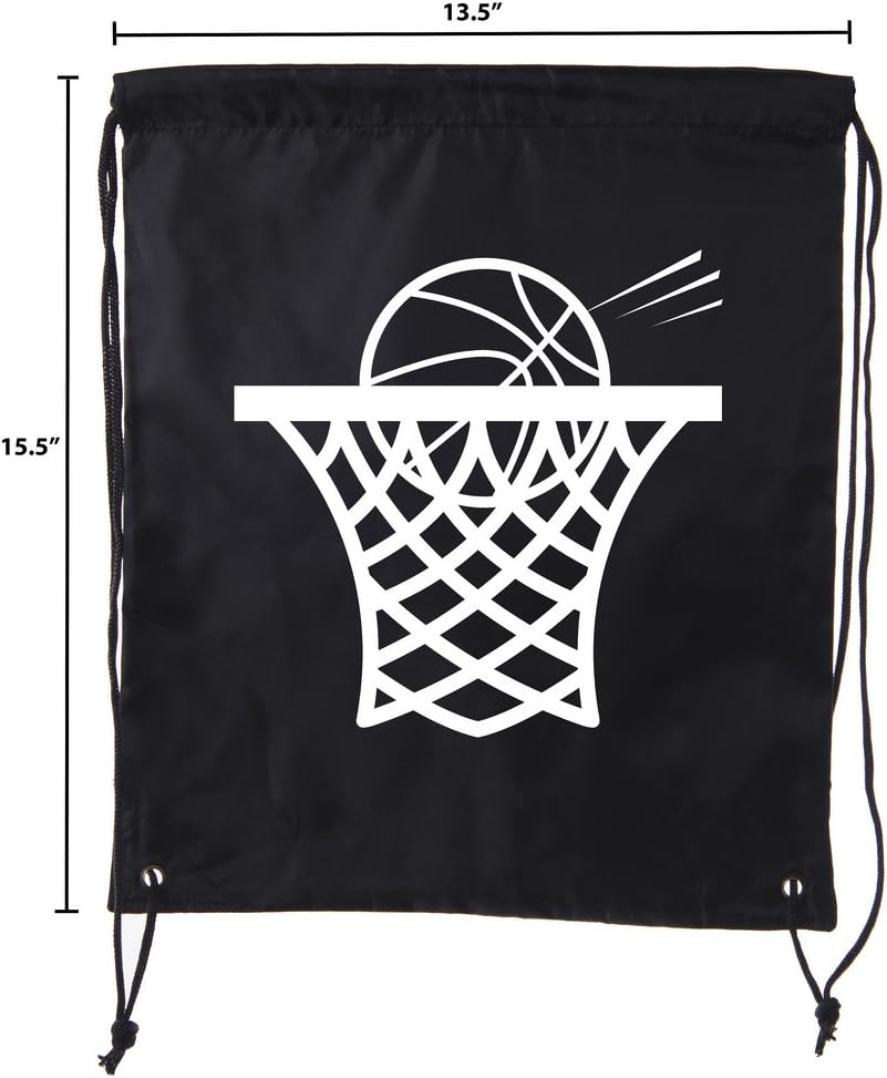 Mato & Hash Basketball Drawstring Bags with 3,6, and 10 pack Bulk Options 10PK Black CA2500Basketball S1 image 2