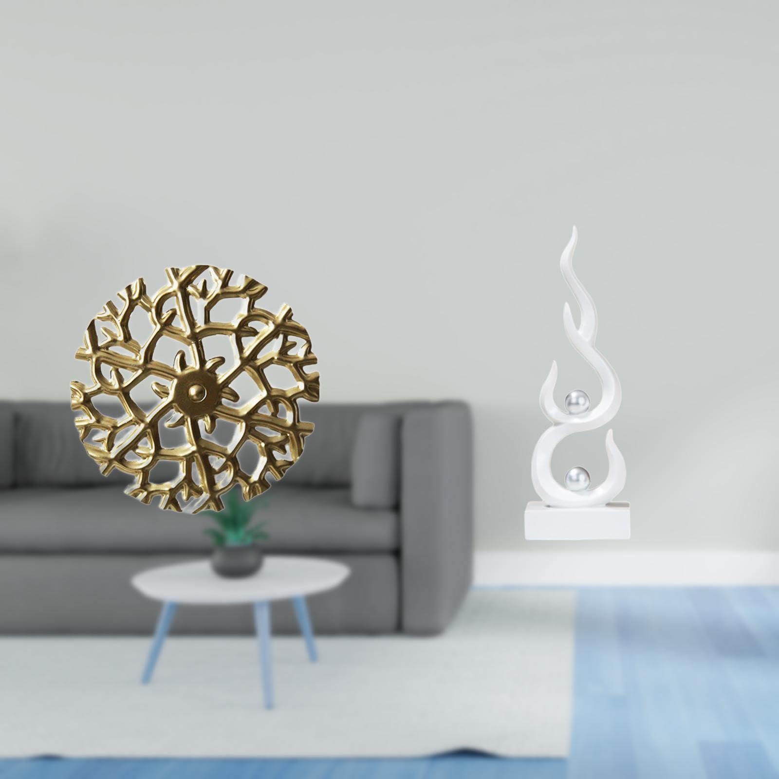 Enakshi® Rustic Iron Wall Art Sculpture with Abstract Fire Flame Design 3D Hanging Plaque for Office Living Room and Modern Patio Decor|Home & Garden | Home Decor | Figurines-image-9