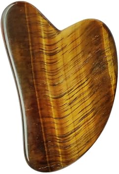 Shubhanjali Tiger Eye Gua Sha Tool,Jade Guasha Board,Gua Sha SPA Massage,Gua Sha face massage tool,Skin Care Healing Equipment,Gua Sha SPA Face,Gua Sha Scraping Massage Tool For Face Pack of 1