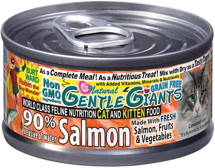 Gentle Giants Salmon Wet Cat Food, 3 oz., Case of 24, 24 X 3 OZ