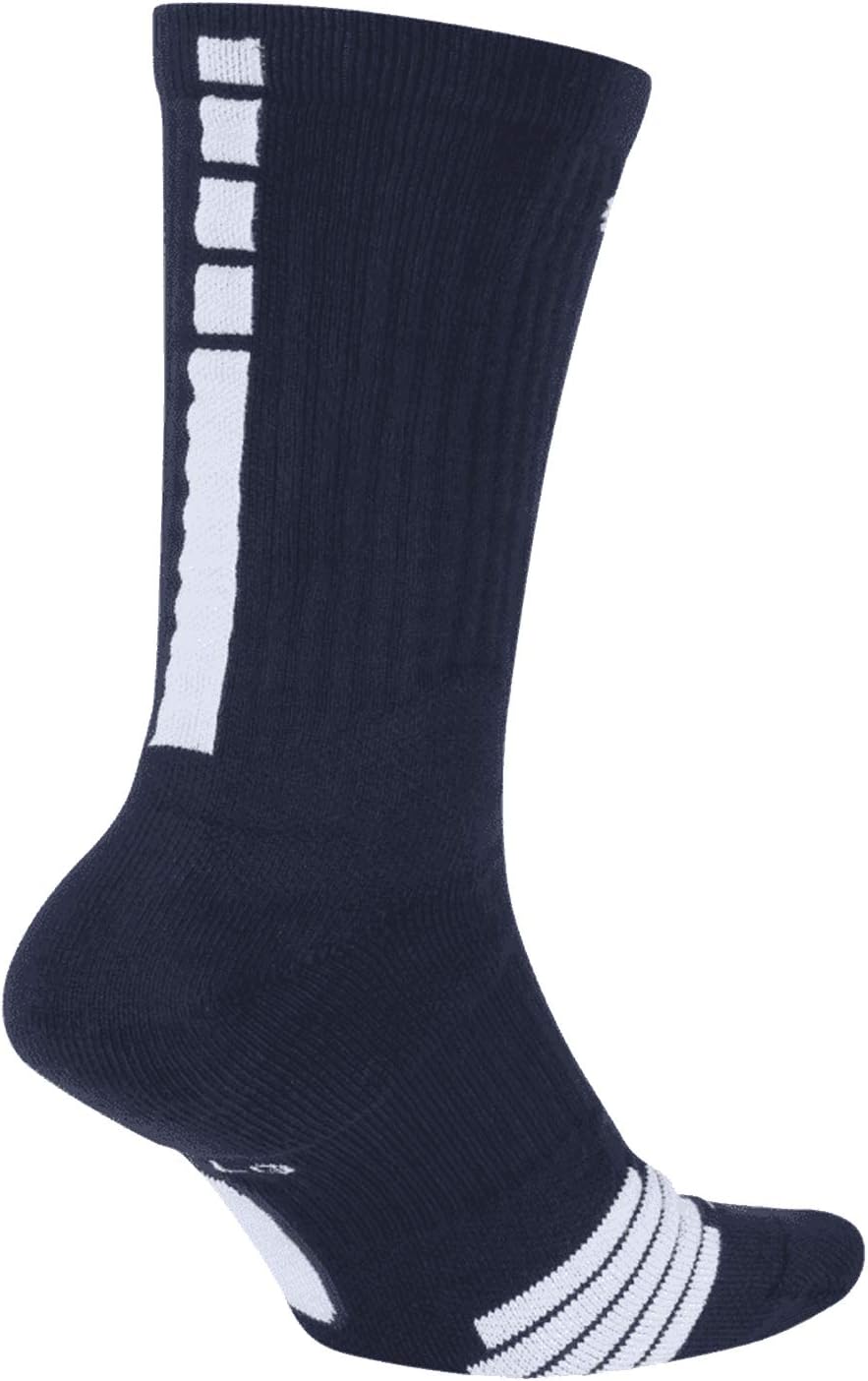 Nike elite socks blue small, Midnight Navy/White/White, Small 3Y-5Y / 4-6 WMNS