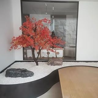 Stunning Artificial Red Maple Tree for Hospitality & Retail Spaces, Fake Trees for Home Garden Indoor Outdoor Office Decor 1.8x1.8m/5.9x5.9ft