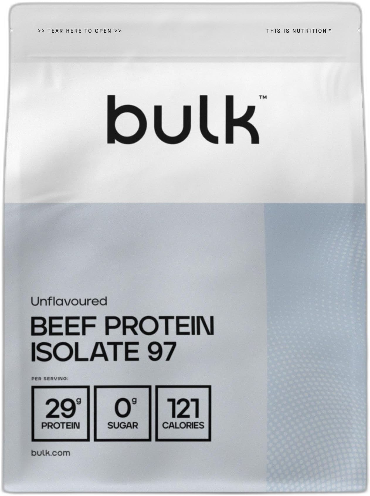 Bulk Beef Protein Isolate 97, Unflavoured, 1 kg | Protein Shake, 33 Servings