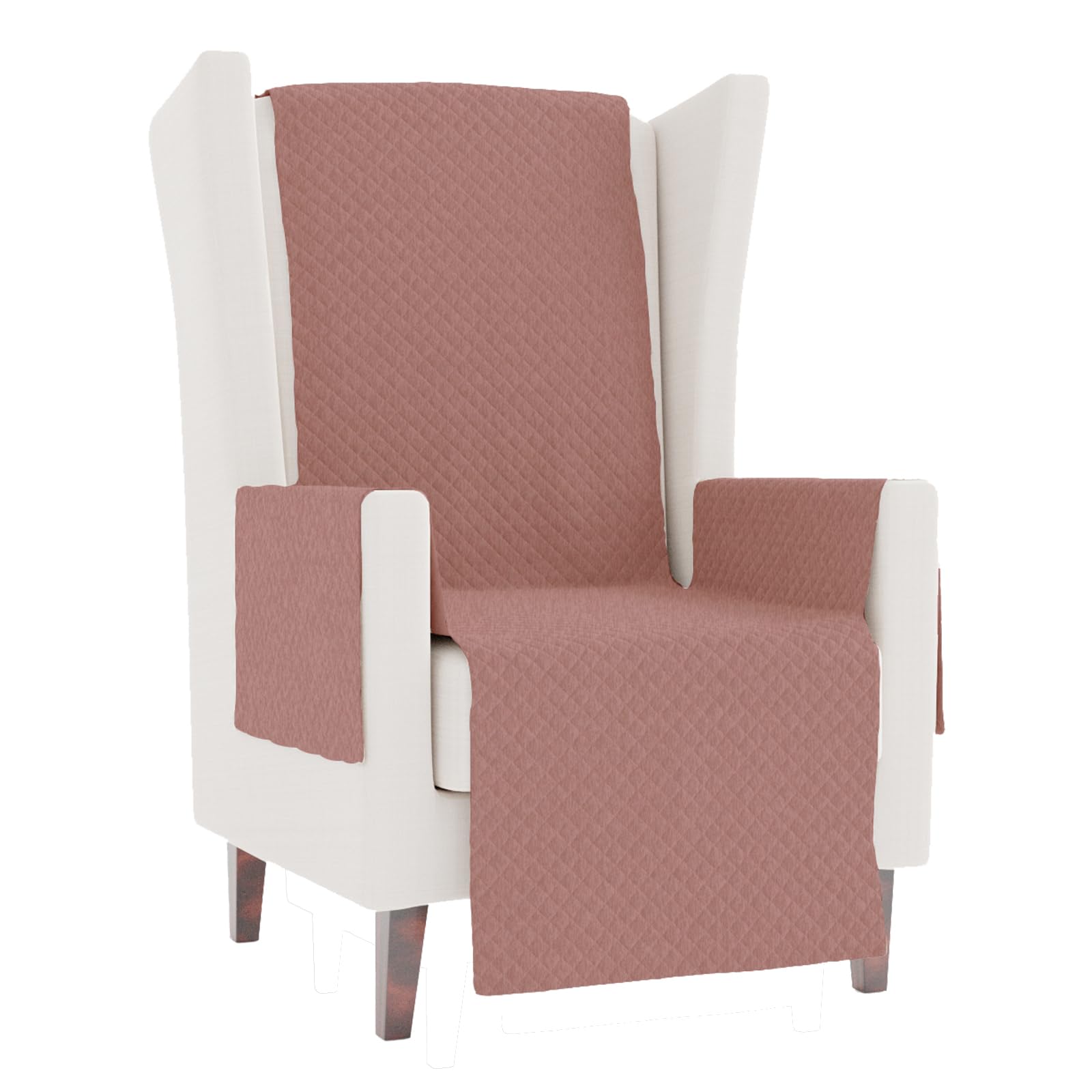 GAMUSI Relax-Sesselbezug Dunkelgrau - Gesteppter Baumwollbezug Für 1-Sitzer Bis 110cm