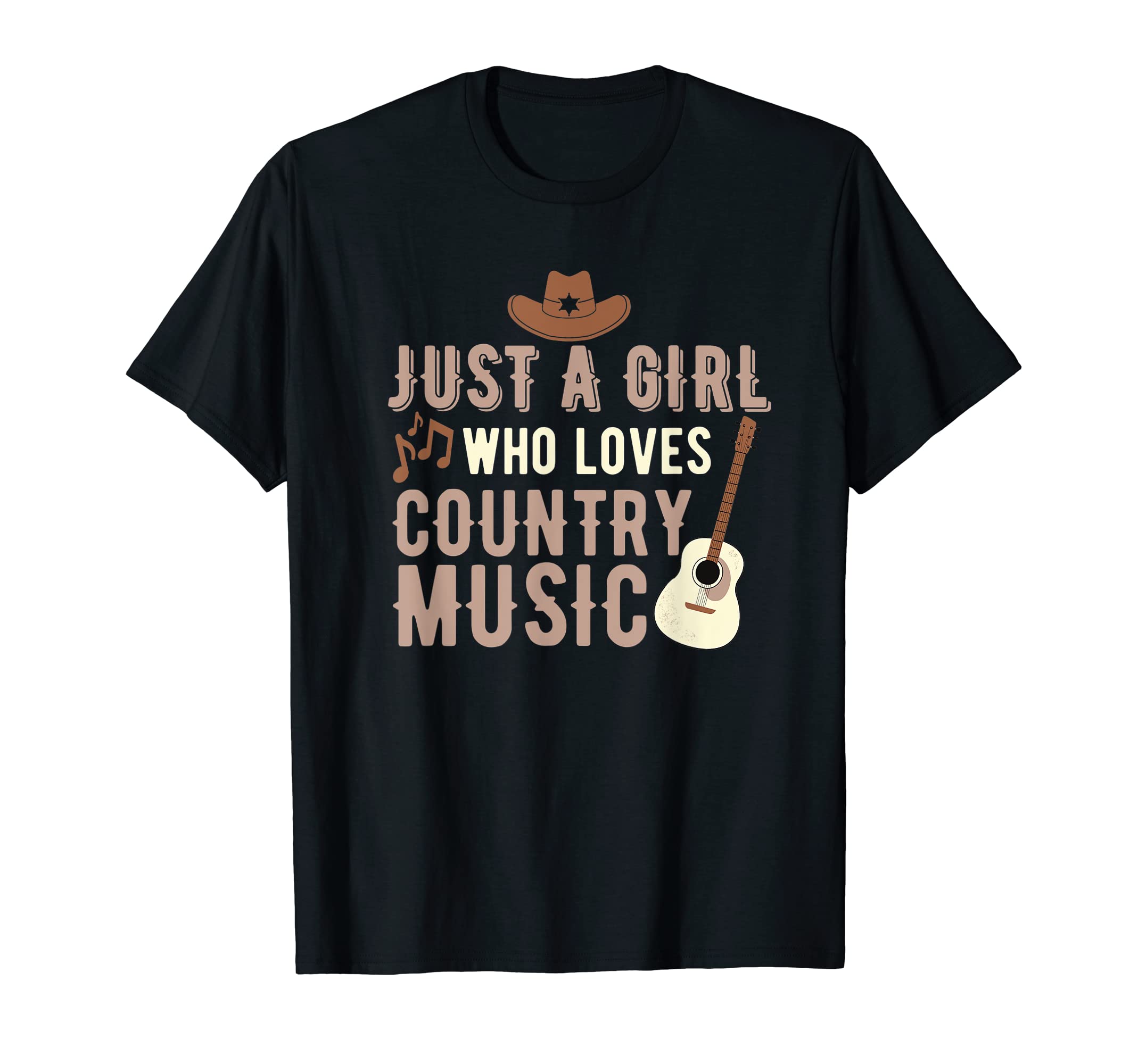 Western Country MusicJust A Girl Who Loves Country Music T-ShirtOEKO-TEX STANDARD 100