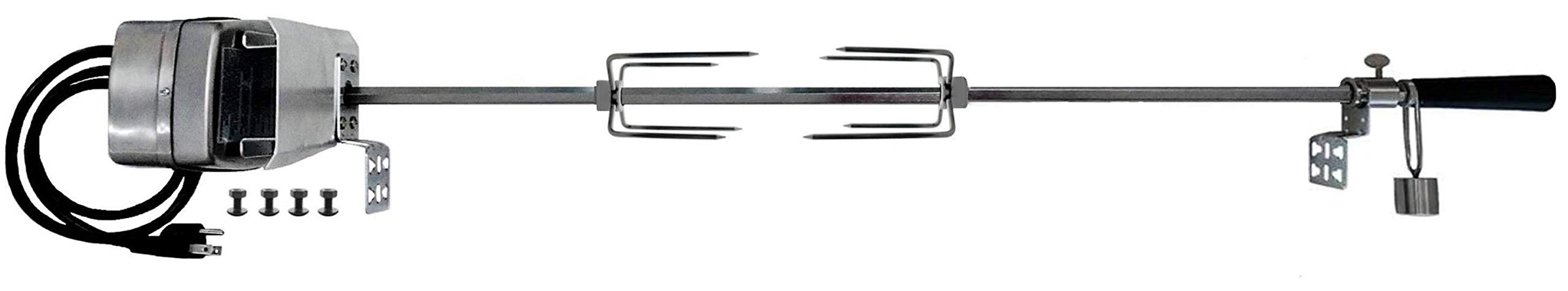 Amazon.com : OneGrill Heavy Duty Chrome Universal Grill Rotisserie Kit ...