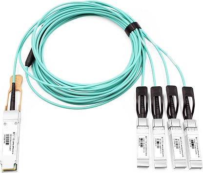 100G QSFP28 to 4x25G SFP28 Active Optical Breakout Cable Compatible with Cisco QSFP-4SFP25G-AOC1M 1m 3ft