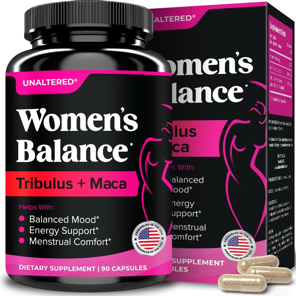 UNALTERED Hormone Balance & Mood Support for Women - Naturally Supports Hormonal Balance & Energy with Tribulus Terrestris & Red Maca Root Extract