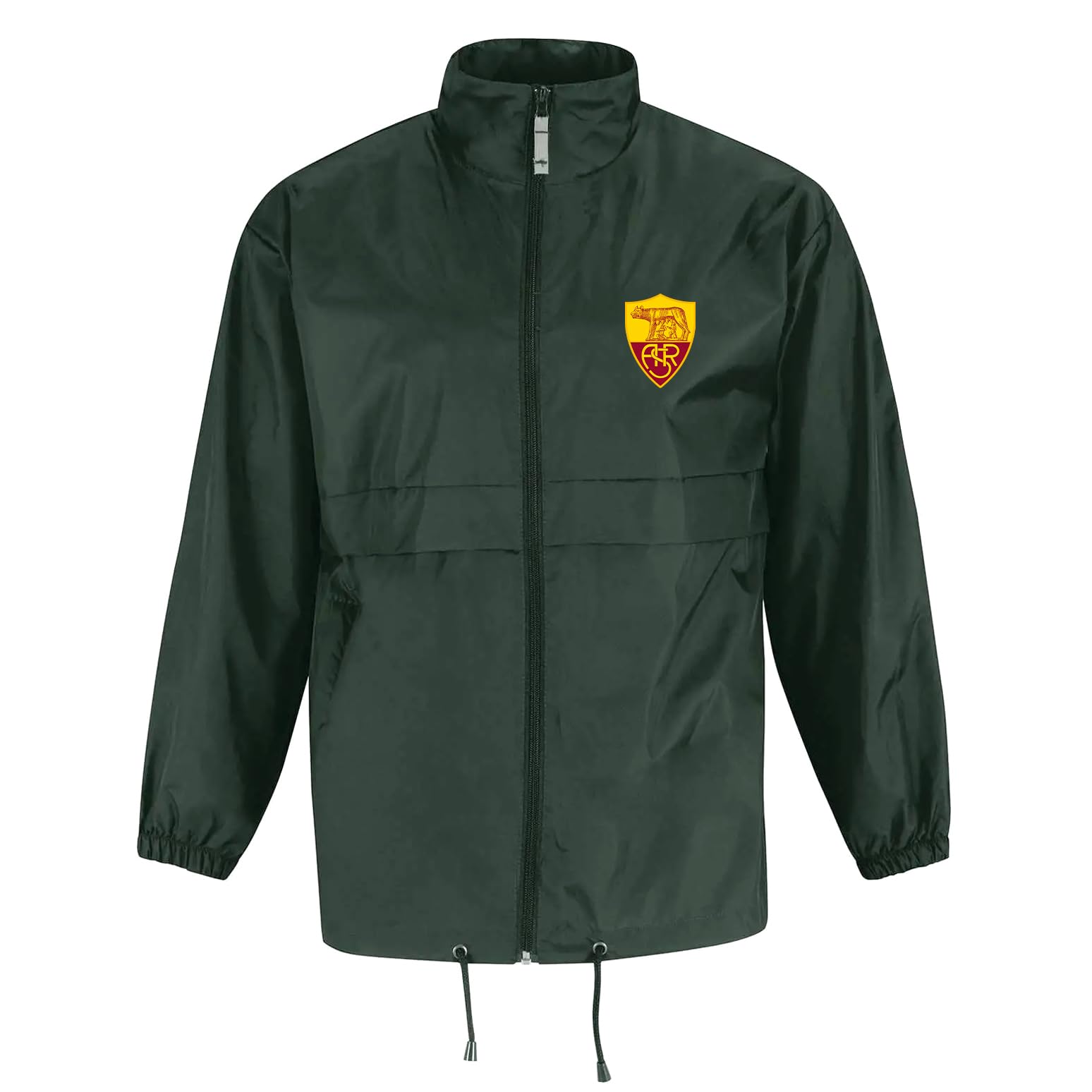 AS Roma Antivento Full Zip Logo Verde Antivento Unisex - Adulto