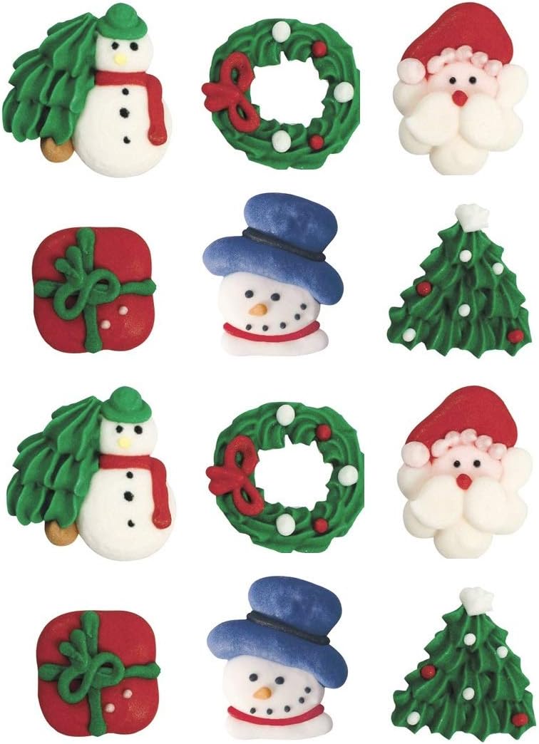 Edible Christmas Cake Decorations x12