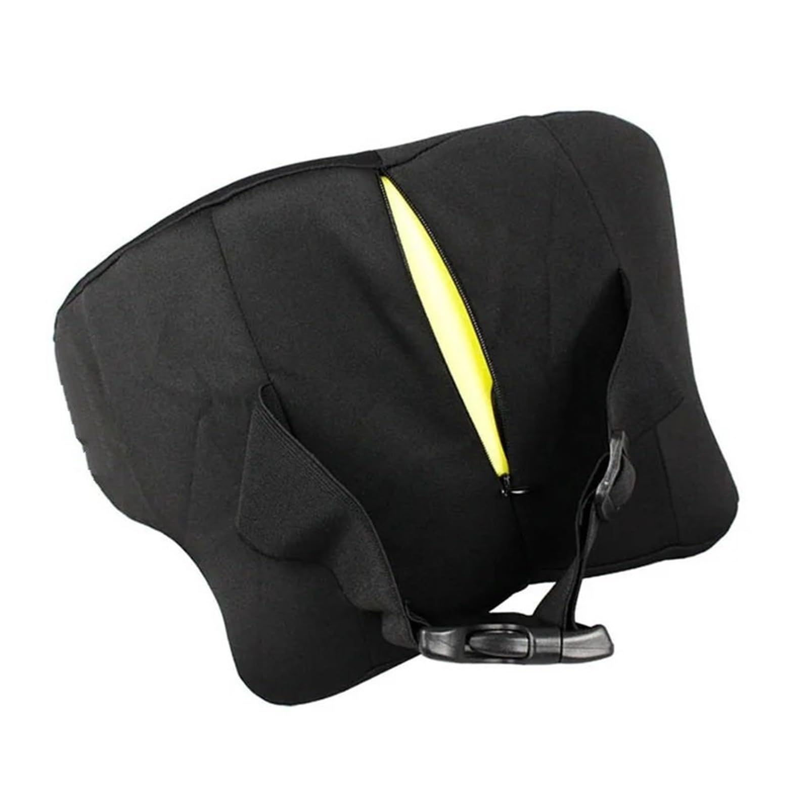 Car Pillow 1 reposacabezas interior coche, soporte para la cabeza, almohada el cuello, asiento algodón Para memoria suave Lumbar Supports Cushion(Black)