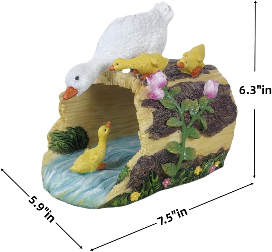 Duck Sculpture Gutter Diverter Rain,Deco Gutter Extension Downspout, Eco-Friendly Resin Statue Gutter Extender Diverter,Splash Block, Perfect Rain Gutter Downspout Extension for 3"x4" Downspouts