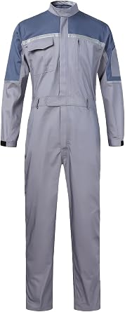 Mens Work Overalls Garages Coveralls Mechanics Boiler Suit Zip Front Coverall Workwear Boilersuit Warehouse Home DIY