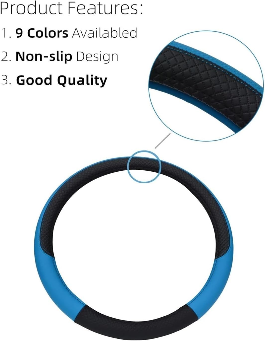 PU Leather Non-Slip Car Steering Wheel Cover Protector for Chery for Tiggo 7 Pro Plus for Tiggo 8 Plus for Tiggo 5X Pro (Color : 0 Shape Brown)