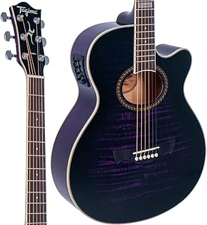 Violão eletroacústico Artistic cutaway aço transparent purple DALLAS EQ America Series Tagima