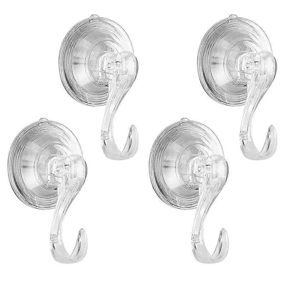 Joyhappst Image Color 4 Pack Suction Cup Hooks, Clear Reusable Heavy Duty Vacuum Suction Cup-1774