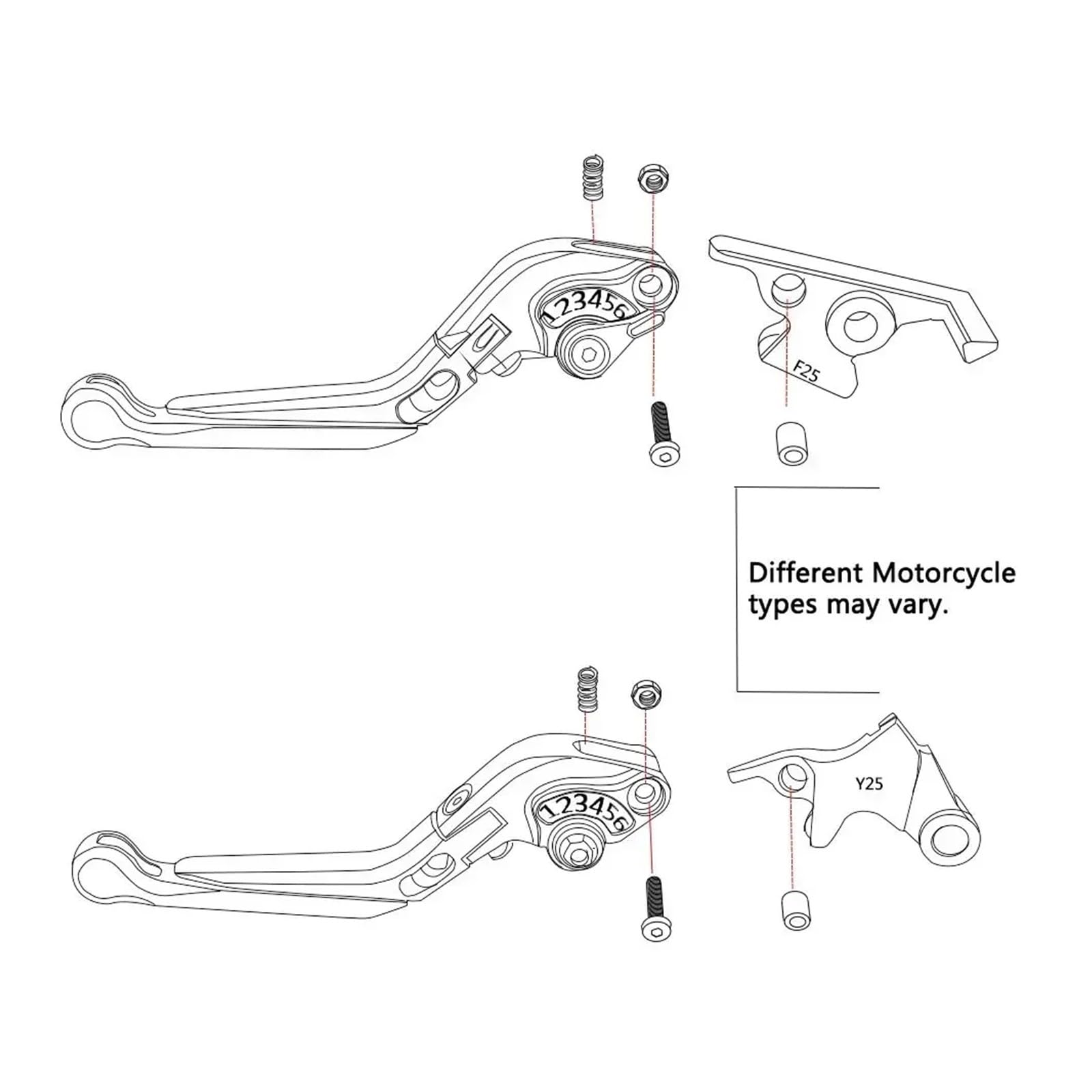 para Ya&maha MT-125 2014-2017 Motocicleta CNC Palancas De Embrague De Freno Manillar Piezas MT125 Accesorios De Motocicleta Frenos Embragues