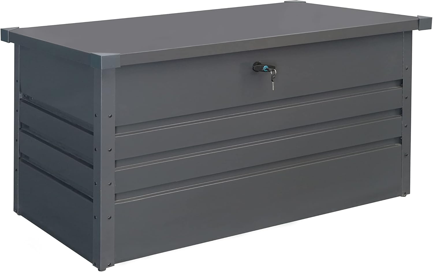 スチール収納庫 屋外用 400L チャコールグレー 幅132cm