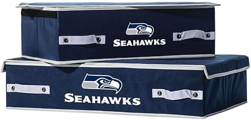 Miniatura 2 de Franklin Sports NFL - Contenedores de almacenamiento para debajo de la cama, contenedores organizadores plegables, decoración de oficina del equipo