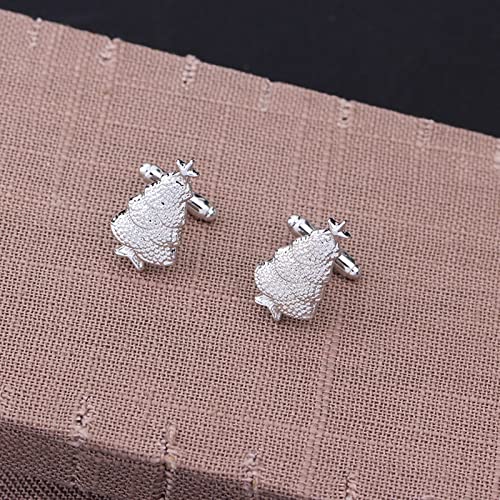 Mancuernillas para hombre vintage árbol de Navidad plateadas miniatura 6