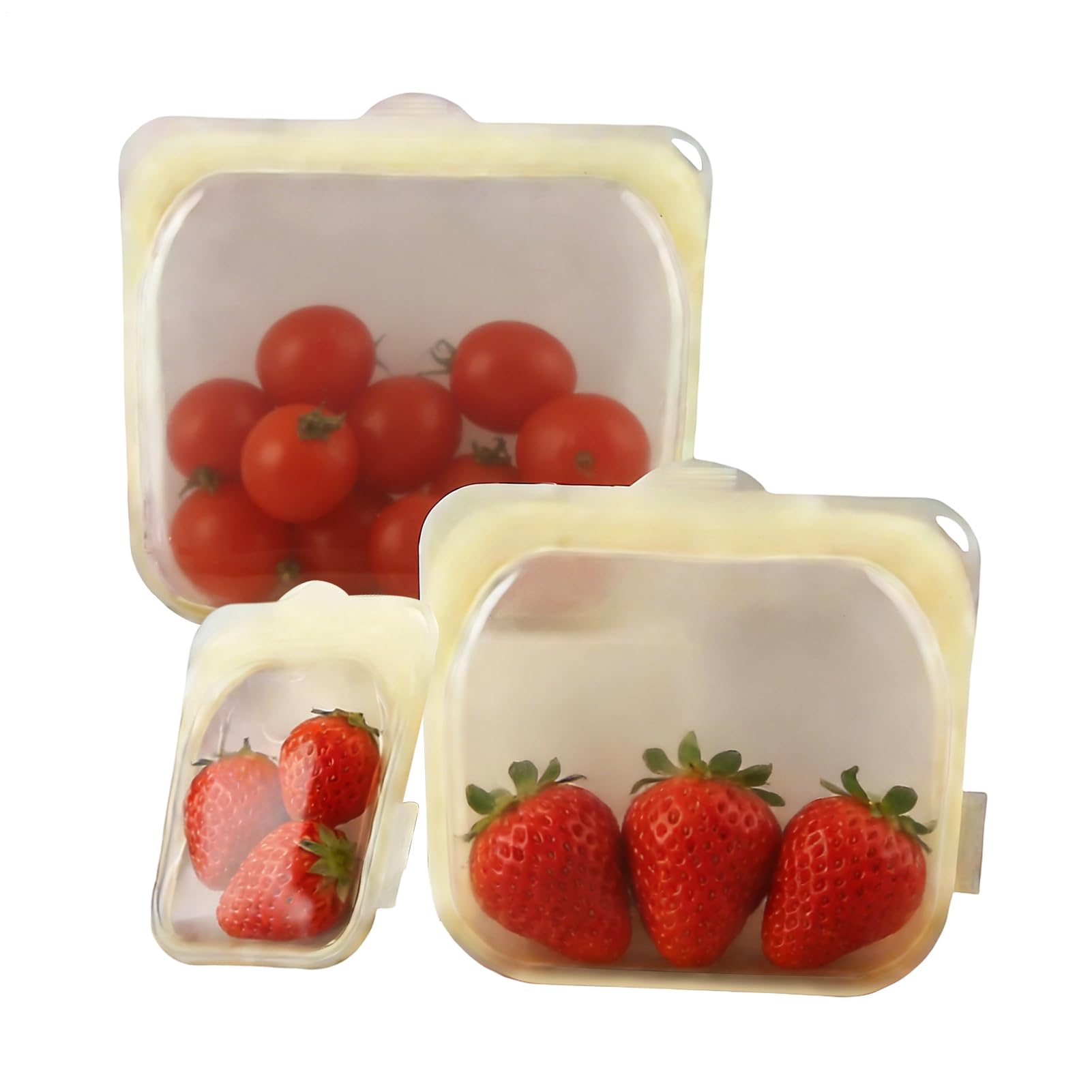 Bolsas Reutilizables para Snacks 3 unidades reutilizables para sándwiches | Apta para Lavavajillas para preparación de comidas, almuerzo, , carne, queso, verduras,