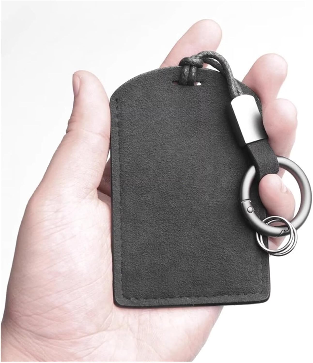 Genuine Leather Universal Car Key Case - Scratch Protection Pouch for Remote Control Keys, Black/Brown/Coffee(Orange)