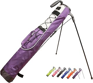 Lightweight Sunday Golf Bag with Strap and Stand, Pitch and Putt Carry Bag, Waterproof Pencil Bag for The Driving Range, Par 3 and Standard Courses