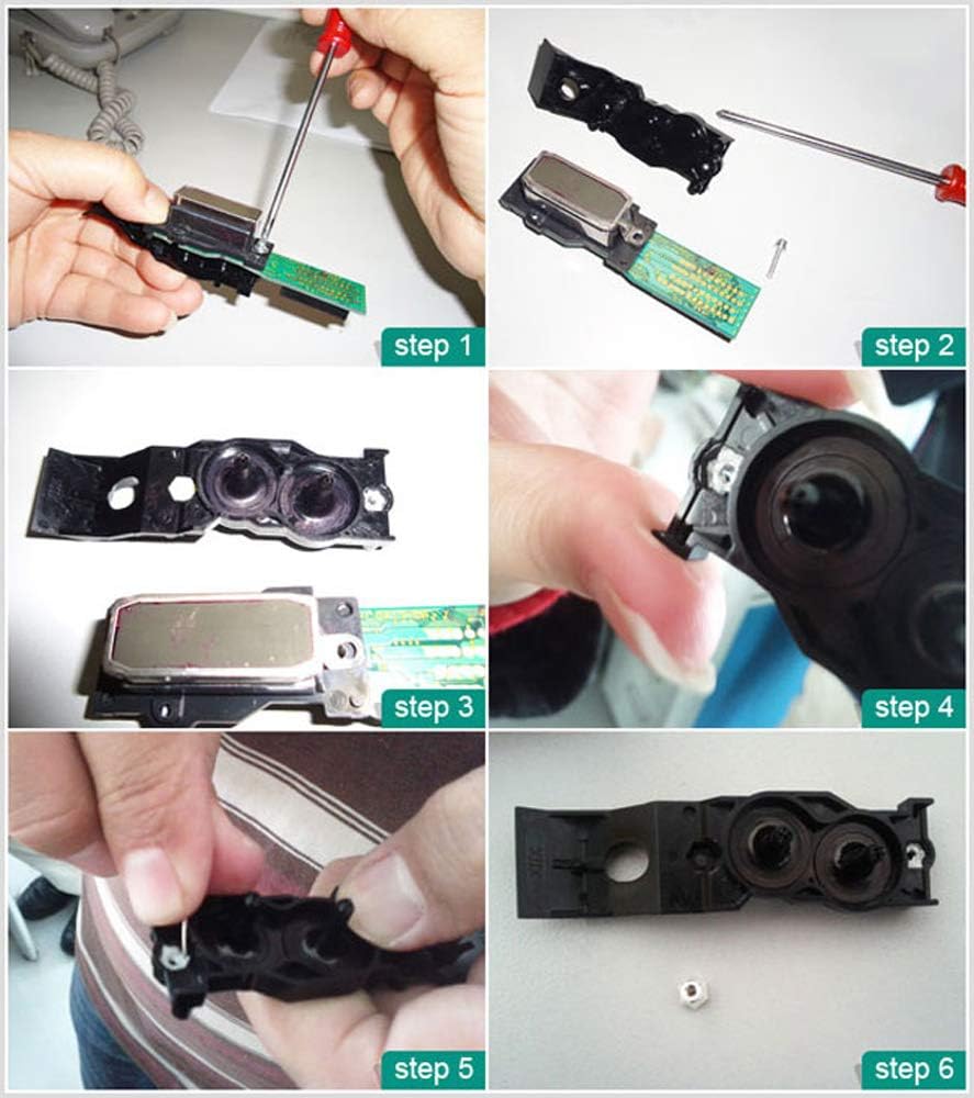 H-E US Stock - 6pcs* DX4 Roland Solvent Printhead Manifold Printhead Adapter for Solvent/eco-Solvent/Water-Based Ink