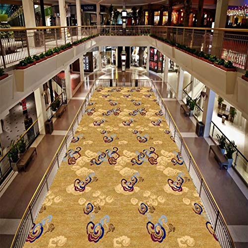 Tapis de passage jaune 0.8x5m lavable impression tapis long