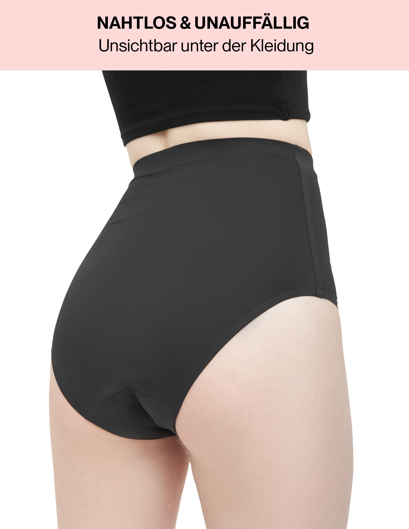Perioden-Unterwäsche Set High Waist Starke Blutung fasst bis zu 5 Tampons - saugstark & auslaufsicher hemmt Gerüche trocknet schnell - Damen Periodenslip Seamless - ohne Chemie - XXS-XXL