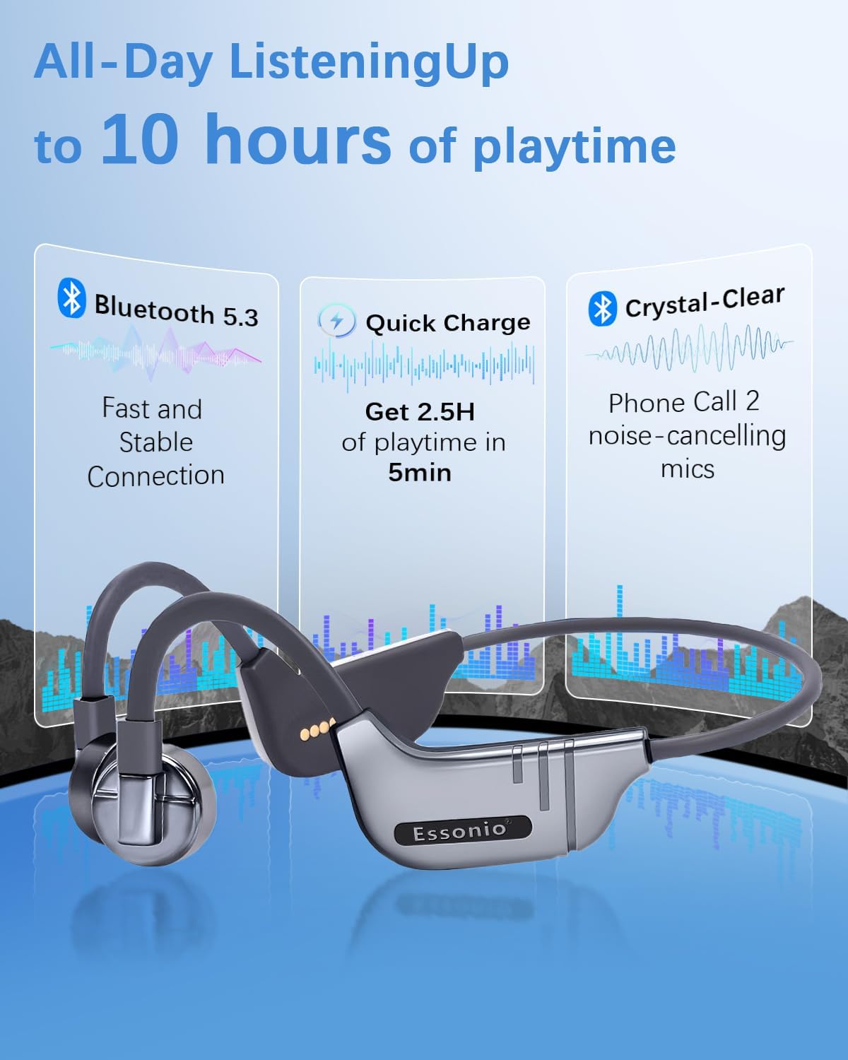 Bone Conduction Headphones Wireless Open Ear Swimming Headphones, 35g Light Comfort IPX8 Waterproof Premium Sound Dual Bluetooth 5.3 Chips 10H Play Clear Call Built-in MP3 Player 32G Memory for Sports