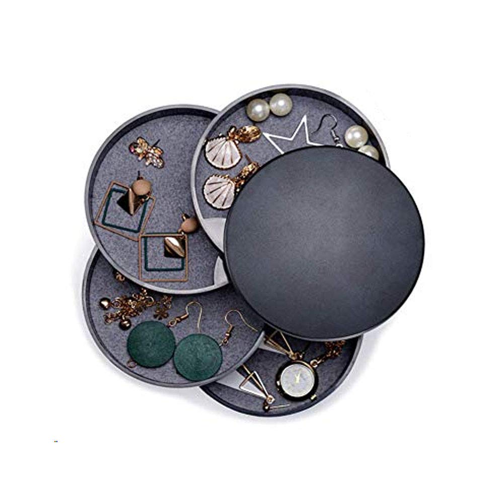 DYALYD Jewelry Organizer Box,360° Rotating Jewelry Storage Box,4 Layers Jewelry Holder for Necklace Bracelet Ring Earring Container Showcase