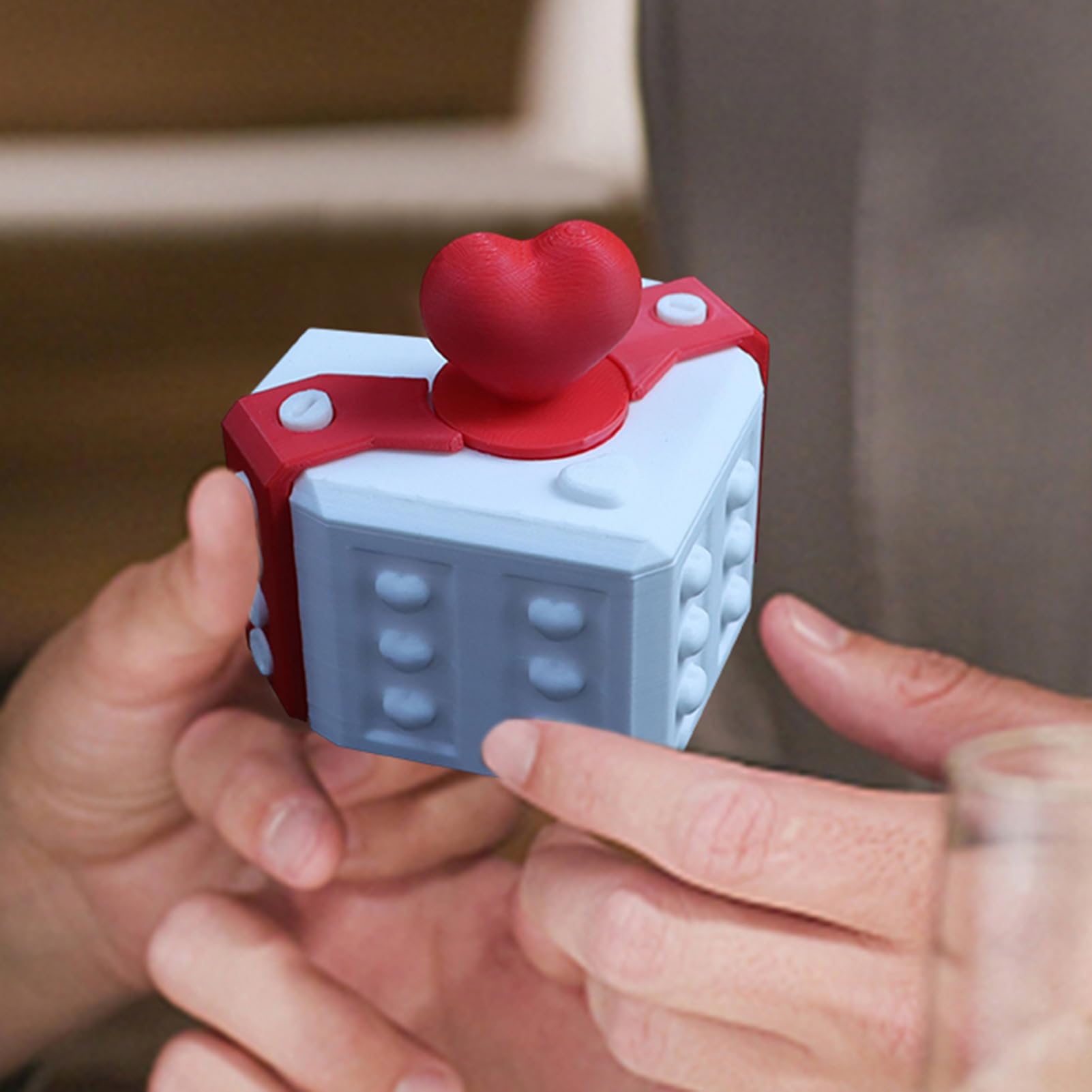 Caja de regalo de broma, con tornillos, creativo e interesante impreso en 3D, molesto para cumpleaños, vacaciones, día de San Valentín, adornos de escritorio en casa (C)