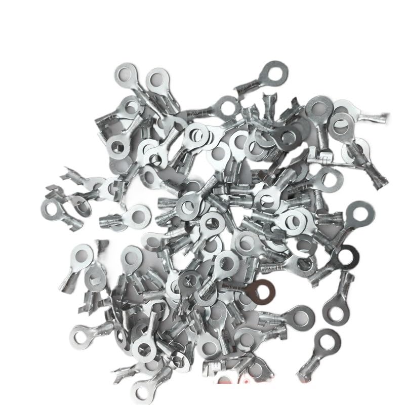 Lot de 100 cosses de raccordement circulaires en cuivre L3Y 4,2 mm - Connecteur nu