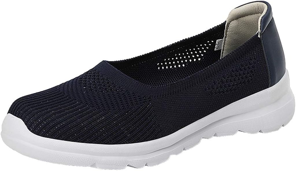 DAIFINEY Damen Freizeitschuhe - Blaue Flachschuhe Mit 3cm Absatz