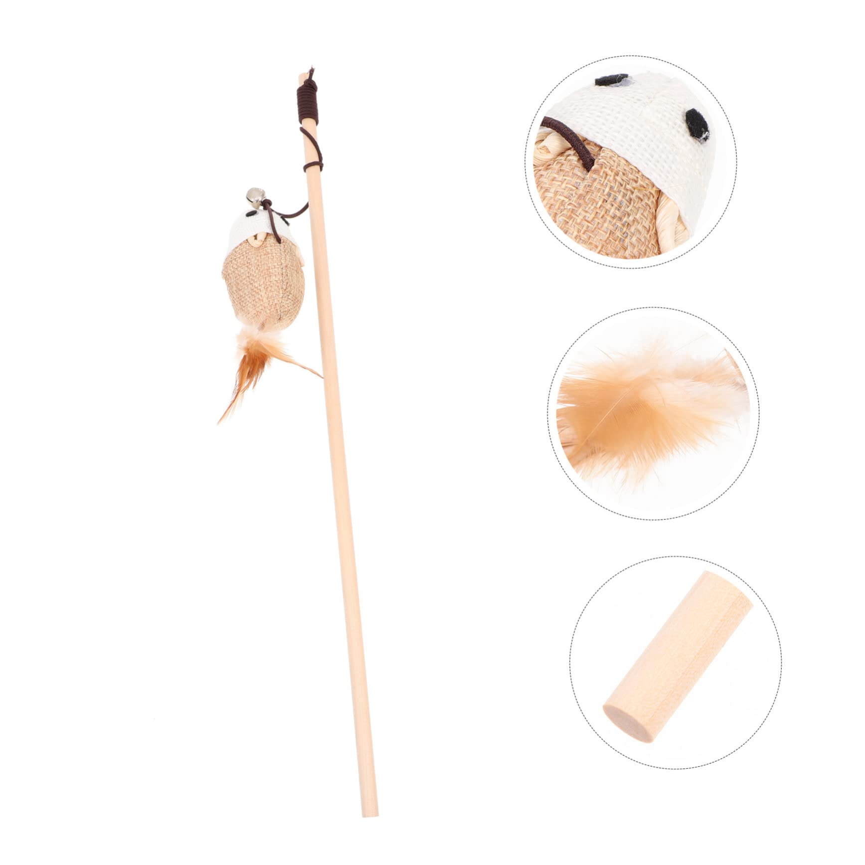 Abaodam Jouet Interactif pour Chat Chaton Bâtonnet avec Clochette Jouet Amusant pour Chat Portatif