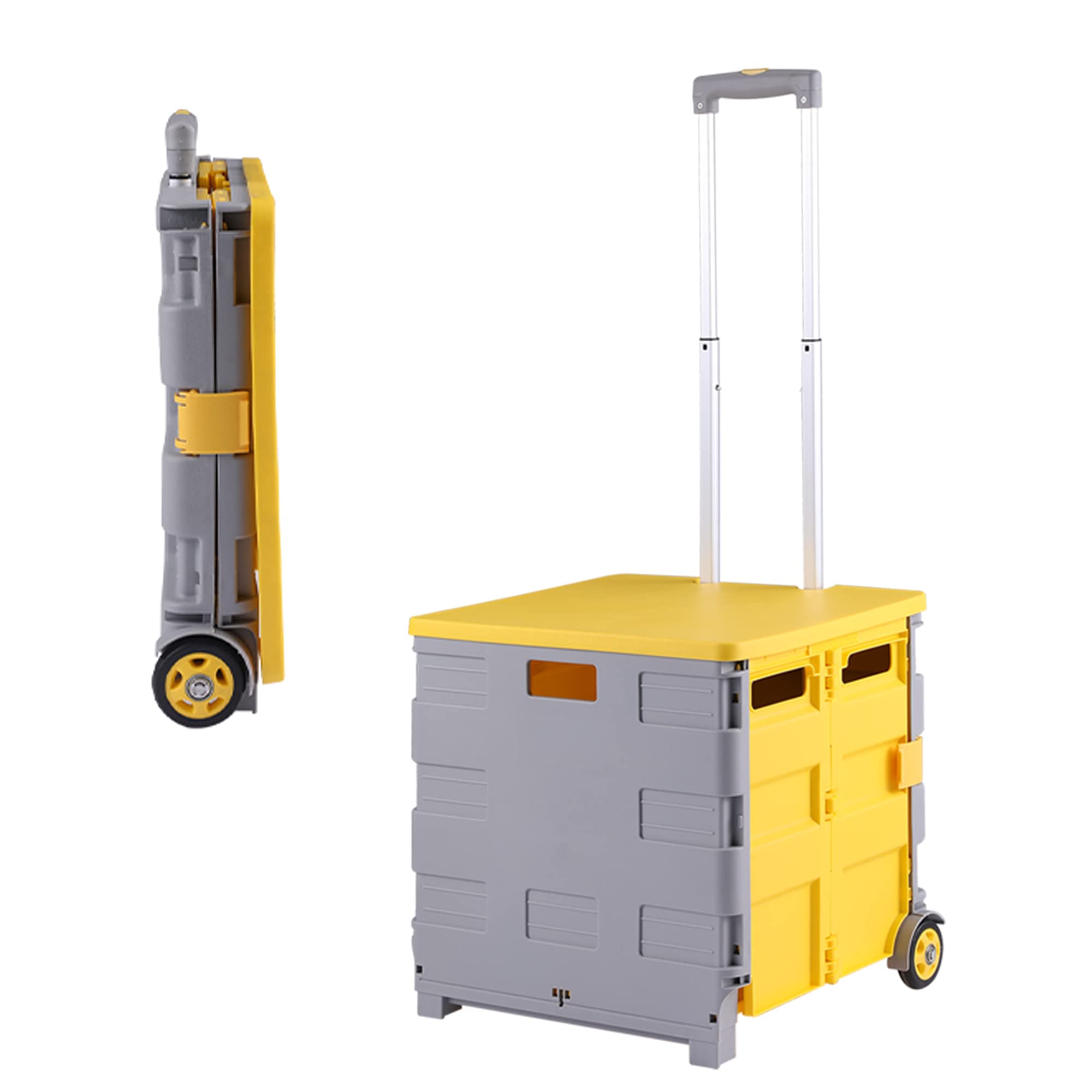 Buy Foldable Shopping Utility Rolling Cart Collapsible Grocery