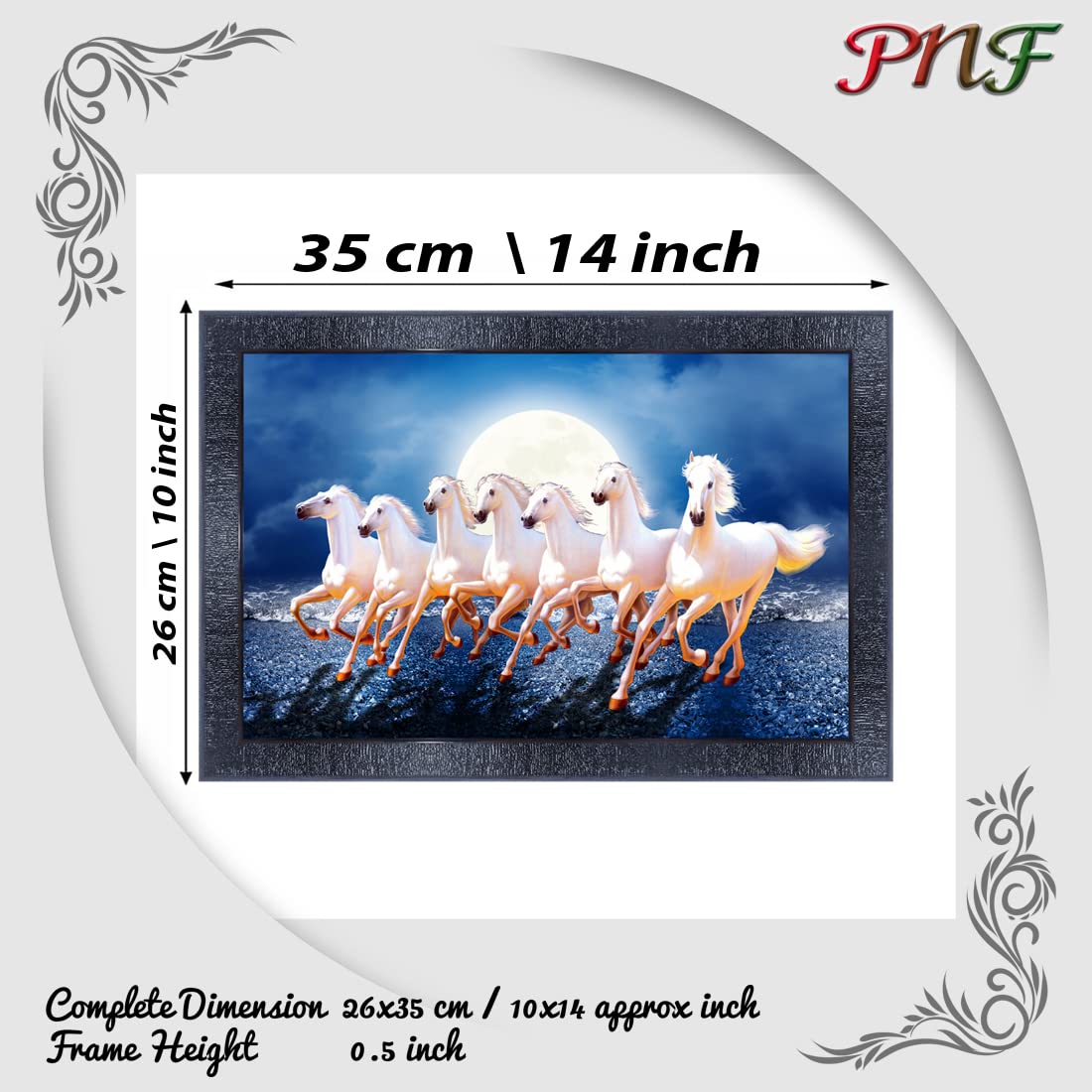 Amazon.co.jp: pnf Vastu セブン(7) 馬フレーム 木製フォトフレーム